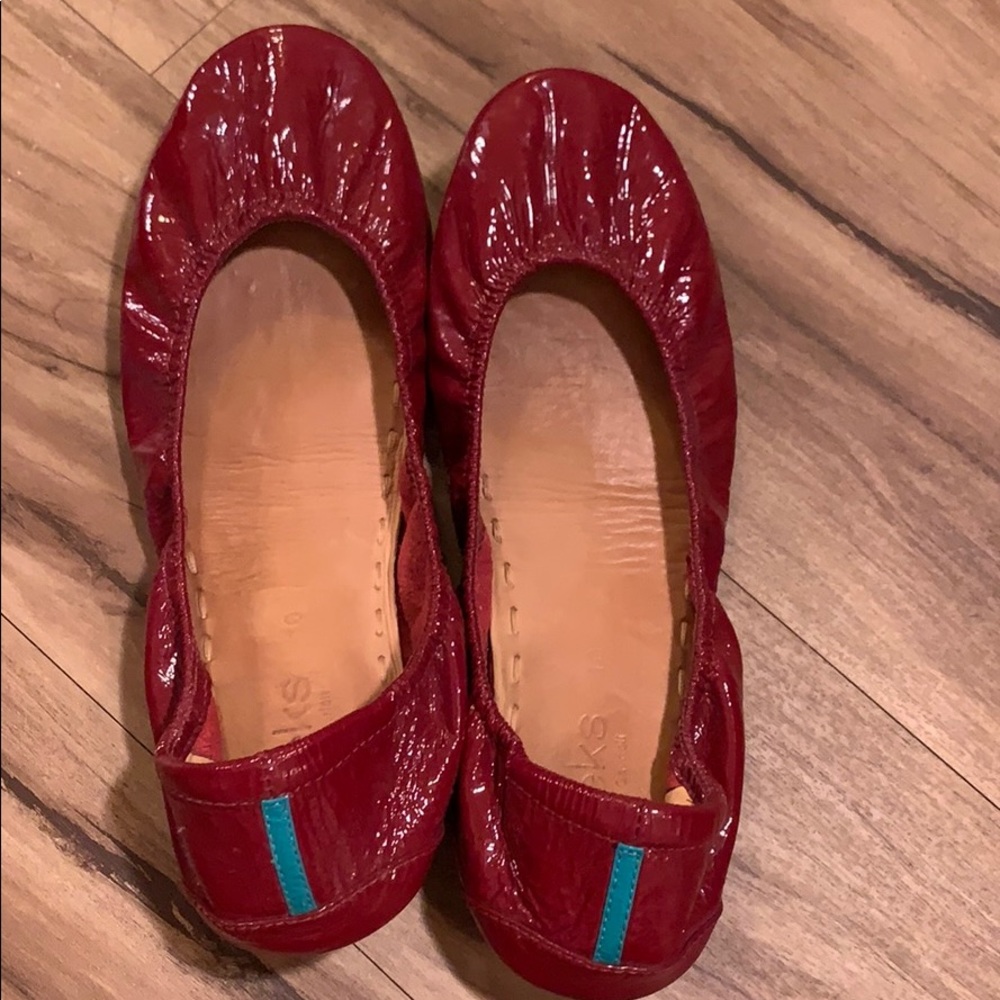 Ruby Red Patent Leather Tieks